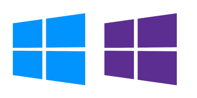 Logo systemu operacyjnego Windows 10 Home oraz Windows 10 Pro
